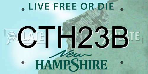 CTH23B New Hampshire License Plate