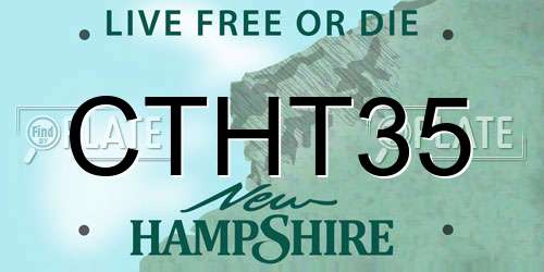 CTHT35 New Hampshire License Plate