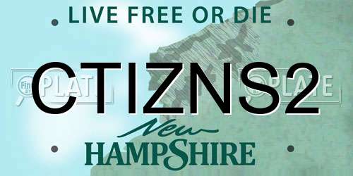 CTIZNS2 New Hampshire License Plate