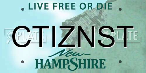 CTIZNST New Hampshire License Plate