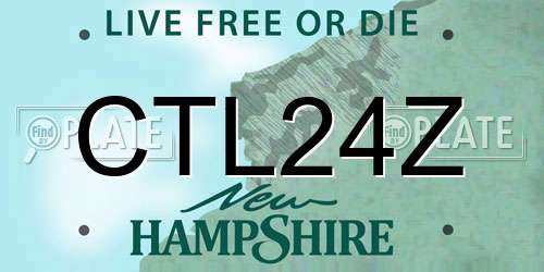 CTL24Z New Hampshire License Plate