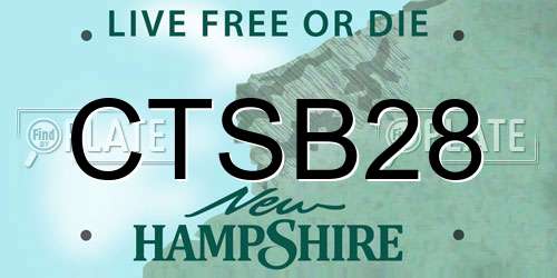 CTSB28 New Hampshire License Plate