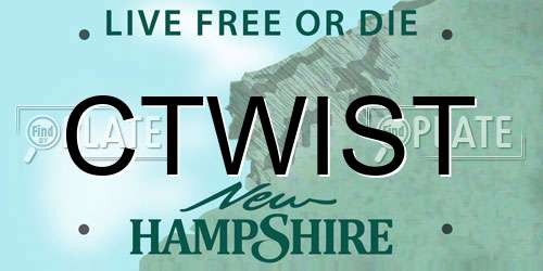 CTWIST New Hampshire License Plate