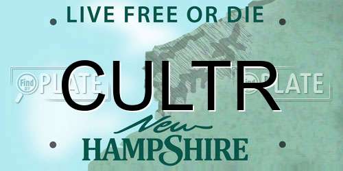 CULTR New Hampshire License Plate