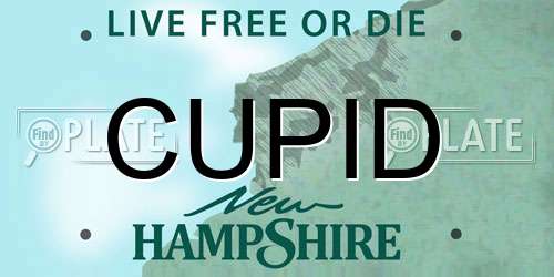 CUPID New Hampshire License Plate