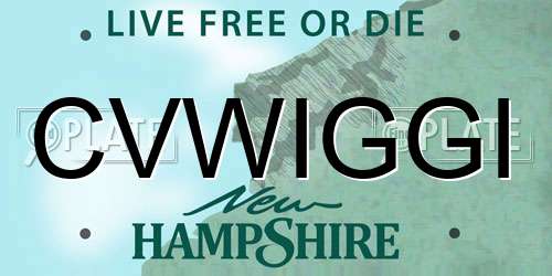 CVWIGGI New Hampshire License Plate