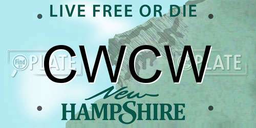 CWCW New Hampshire License Plate