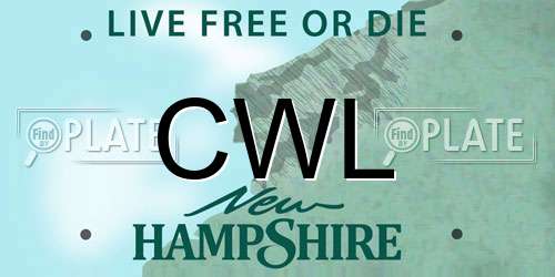 CWL New Hampshire License Plate