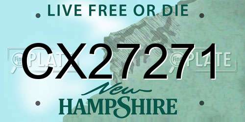 CX27271 New Hampshire License Plate