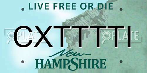 CXTTTTI New Hampshire License Plate