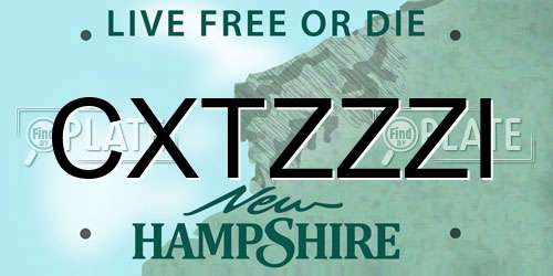 CXTZZZI New Hampshire License Plate