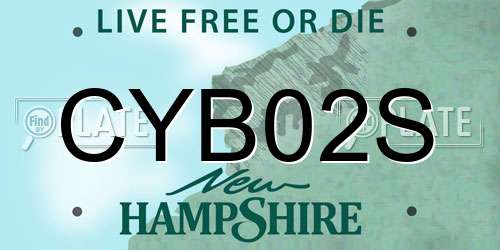 CYB02S New Hampshire License Plate