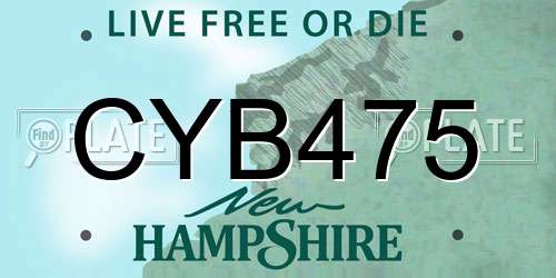 CYB475 New Hampshire License Plate