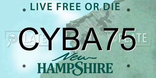 CYBA75 New Hampshire License Plate