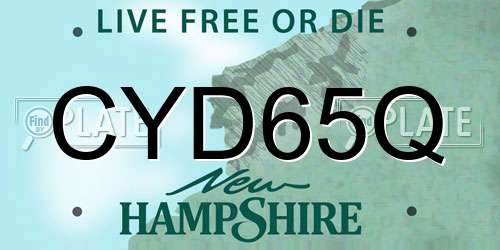 CYD65Q New Hampshire License Plate