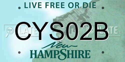 CYS02B New Hampshire License Plate