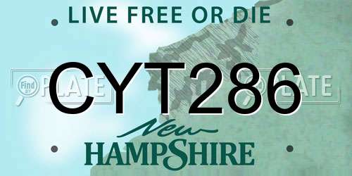 CYT286 New Hampshire License Plate