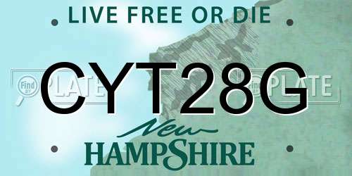 CYT28G New Hampshire License Plate