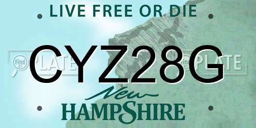CYZ28G New Hampshire License Plate
