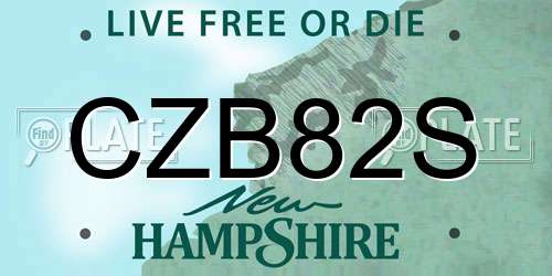 CZB82S New Hampshire License Plate