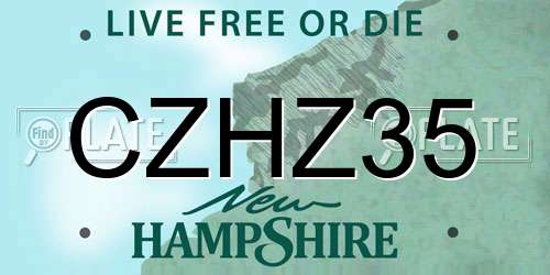 CZHZ35 New Hampshire License Plate