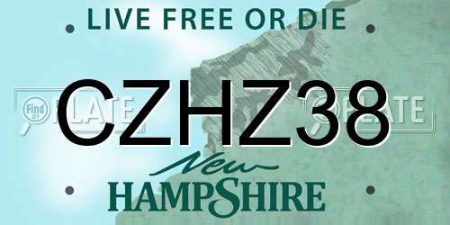 CZHZ38 New Hampshire License Plate