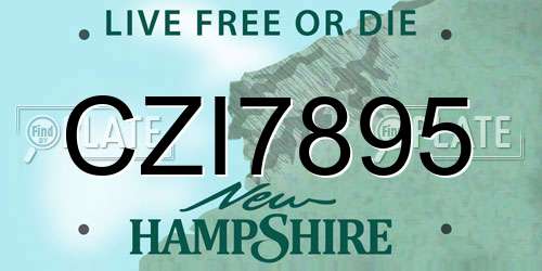 CZI7895 New Hampshire License Plate