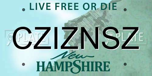 CZIZNSZ New Hampshire License Plate