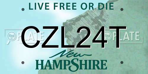 CZL24T New Hampshire License Plate