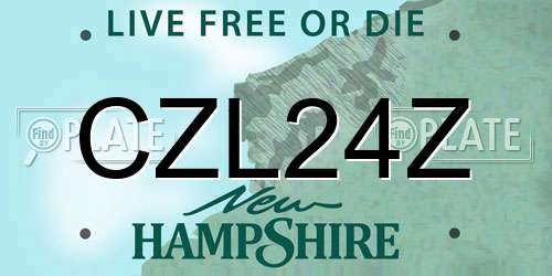CZL24Z New Hampshire License Plate