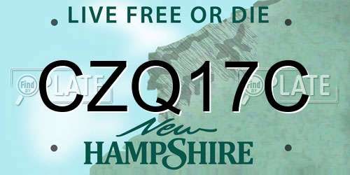 CZQ17C New Hampshire License Plate