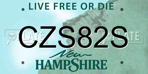 CZS82S New Hampshire License Plate