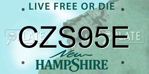 CZS95E New Hampshire License Plate
