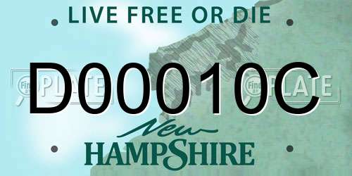 D00010C New Hampshire License Plate