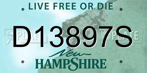 D13897S New Hampshire License Plate
