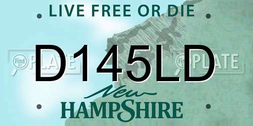 D145LD New Hampshire License Plate