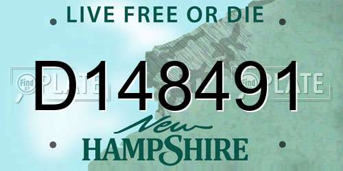 D148491 New Hampshire License Plate