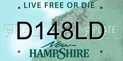 D148LD New Hampshire License Plate