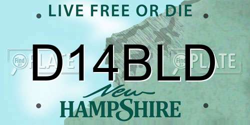 D14BLD New Hampshire License Plate