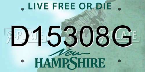 D15308G New Hampshire License Plate