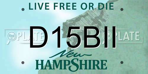 D15BII New Hampshire License Plate