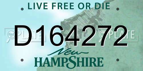 D164272 New Hampshire License Plate