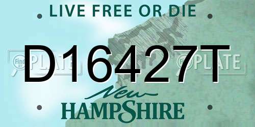 D16427T New Hampshire License Plate