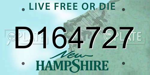 D164727 New Hampshire License Plate