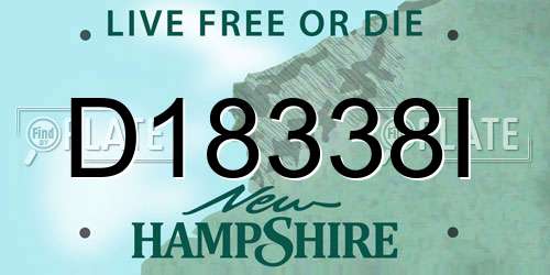D18338I New Hampshire License Plate