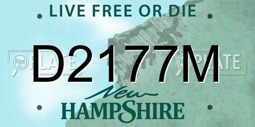 D2177M New Hampshire License Plate