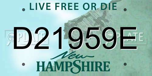 D21959E New Hampshire License Plate