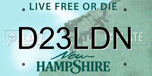 D23LDN New Hampshire License Plate