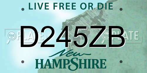 D245ZB New Hampshire License Plate