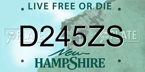 D245ZS New Hampshire License Plate